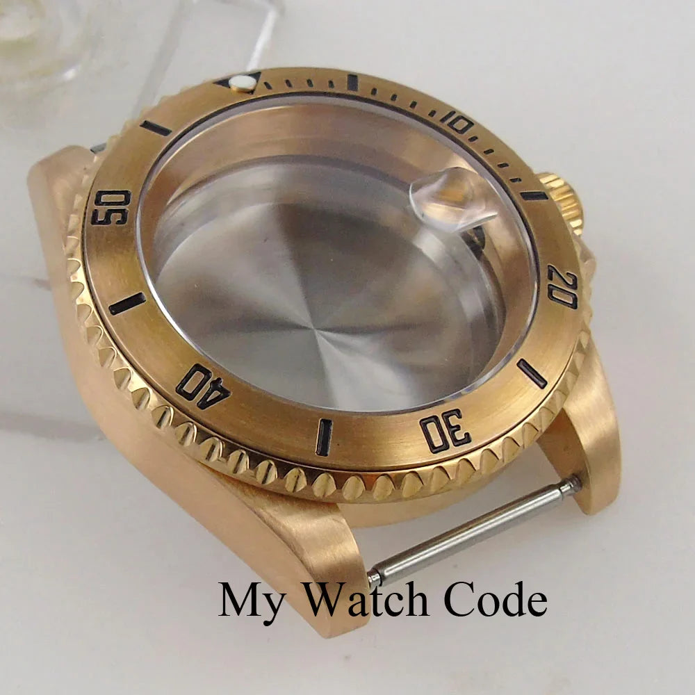 40mm CUSN8 Bronze Case 200M Waterproof Dive SUB Water Ghost Watch Case for NH34 NH35 NH36 NH38 NH39 NH70 NH72 ETA2824 PT5000 Bronze Insert