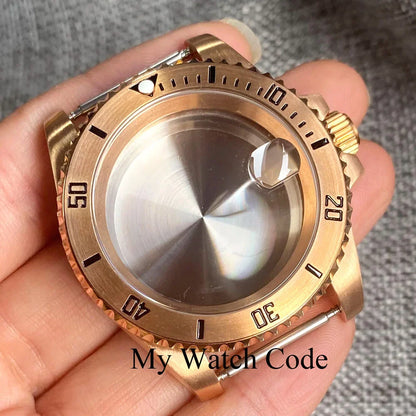 40mm CUSN8 Bronze Case 200M Waterproof Dive SUB Water Ghost Watch Case for NH34 NH35 NH36 NH38 NH39 NH70 NH72 ETA2824 PT5000 Bronze Insert