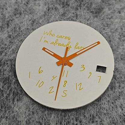 Modified Blue Log Hands + Watch Dial Set 28.5mm DIY Watch Faces Fits NH35/4R36 Movement Who Cares Lt's Already Late Accessories