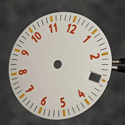 28.5MM Watch Dial NH35 Digital Dial Green Luminous Watch Faces Watch Modification Accessories for NH35/ NH36/ 4R/ 7S Movement