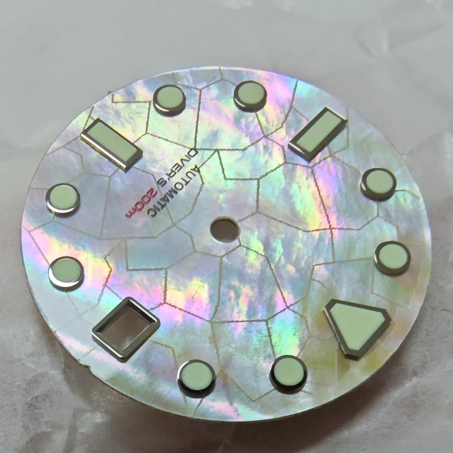 29mm Watch Parts White Blue Black Watch Dial Mother Of Pearl Fragment Pattern Fit NH35 NH36 Automatic Mens Watch Accessories