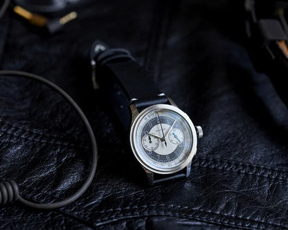 Baltany 39MM Tuxedo Chronograph Man S5050 Sapphire Crystal 50M Waterproof Stainless Steels Retro  Quartz Dress Watches For Man