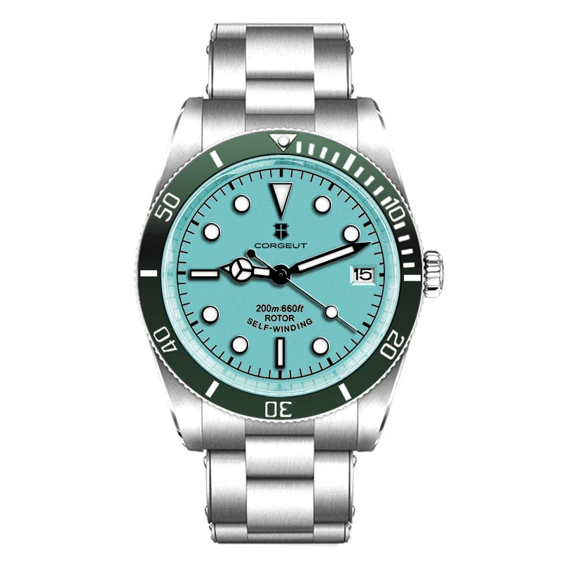 Corgeut Watch Diver CG2074 39mm NH35A Sapphire Crystal  Ceramics Bezel 10Bar SUB