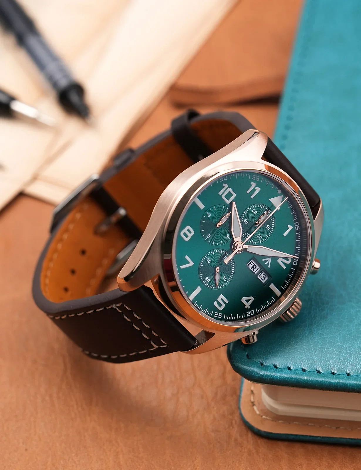 Militado ML04 Chronograph Quartz Military Watch OS00 Movement BGW9 Luminous 100m Waterproof  Domed Sapphire 39mm