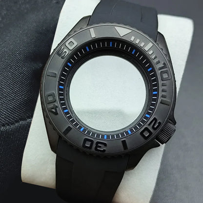 NH35 Case 42mm High-quality Yacht Master Steel Black Case NH35 NH36 Movement Case Watch Accessories Sapphire Glass 22mm Band