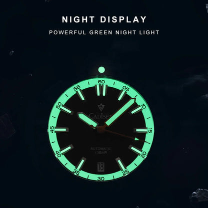 Cadisen C8231 Diver Watch Meteorite Dial 38.5MM 10Bar Miyota 8215 Automatic AR Sapphire