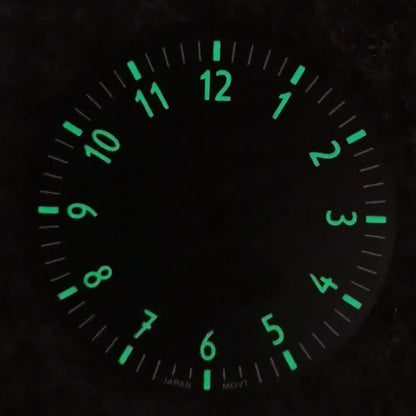28.5MM Watch Dial NH35 Single Date / No Date Calendar Watch Faces Green Luminous Watch Accessories for NH35/ NH36/ 4R Movement
