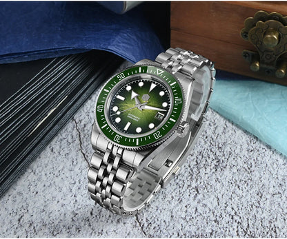 San Martin Diver SN0148G 40mm  Miyota 9015 Automatic Enamel Sunburst Dial 20bar  Ar Sapphire BGW9 Lume