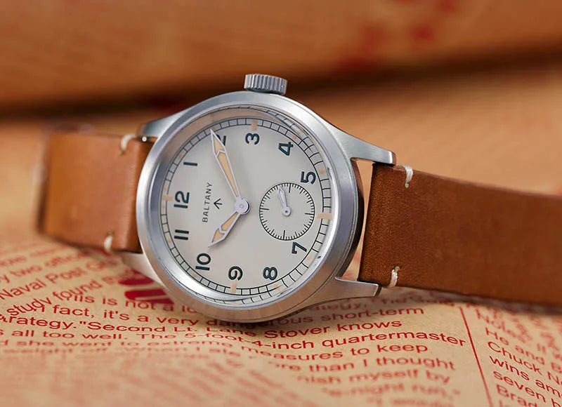 Baltany S2032 D12 Minitary Wristwatches VD78 Sapphire Crystal Swiss Luminou Leather 20ATM Stainless Steel Quartz Vintage Watches