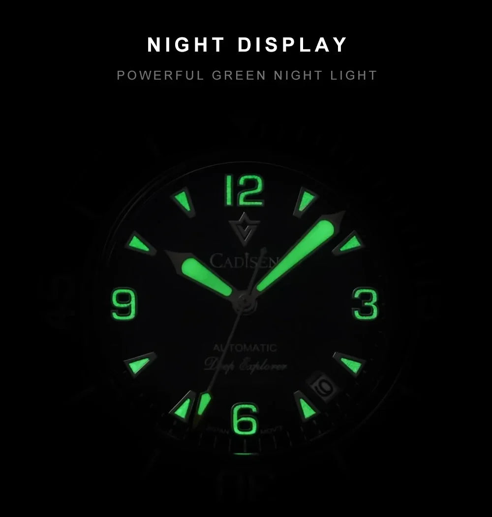 CADISEN BB58 Watch C8239 Miyota 8215 Automatic Luminous 10 Bar 42MM Dive Watch