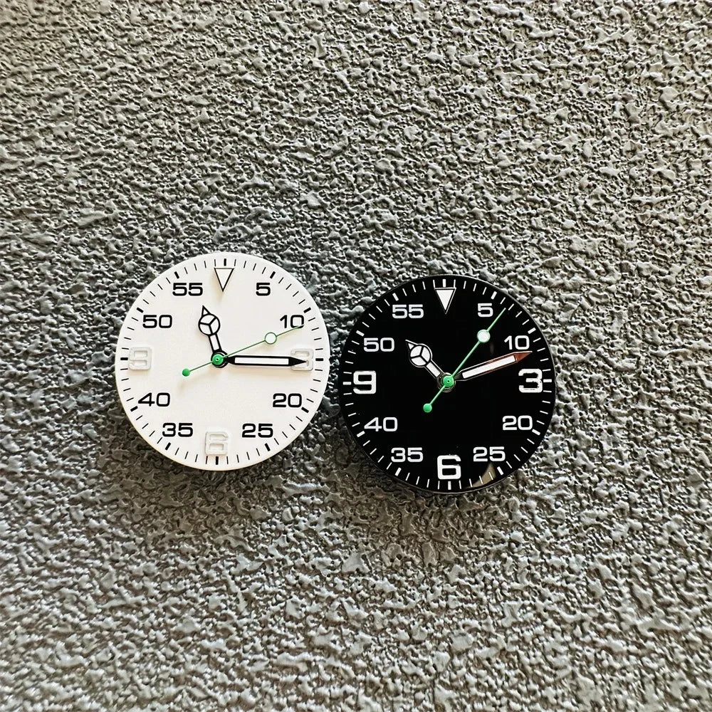 AIr King29mm Watch Dial Set Green Luminous Watch Accessories Watch Faces+hands for 8215/ 8200/ 8205/ 821A/ 2813 Movement