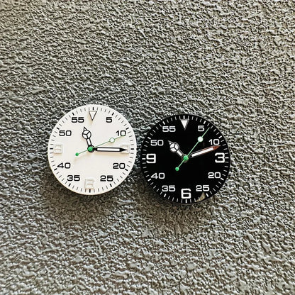 AIr King29mm Watch Dial Set Green Luminous Watch Accessories Watch Faces+hands for 8215/ 8200/ 8205/ 821A/ 2813 Movement