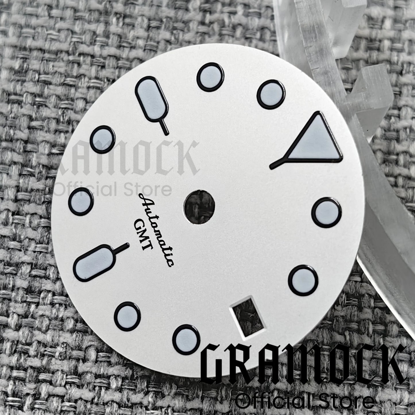 29mm Blue Red Black Orange GMT NH34 White Glossy Dial With Hands C3 Lume Fit NH34 Mechanical Watch Modified Accessories