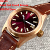 Tandorio Bronze Pilot Watch TD147R 20ATM 36mm Wine Red Dial NH35ASapphire Crystal