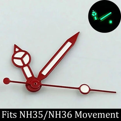 high-quality Watch accessories watch pointer NH series 35 NH36 hands green  luminous suitable for N H35/ NH36 movement
