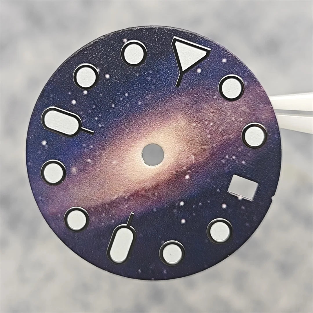 NH35 Watch dial starry sky lunar star Watch faces with Green Luminous Conversion Watch Accessories for NH35 / NH34 Movement