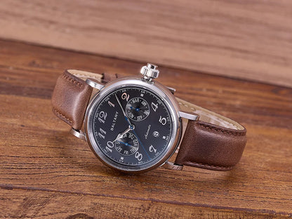 Baltany Pilot Watch Men S6048 9122 Automatic Watch Hardening Process Vickers 500HV Waterproof Luxary Mechanical Wristwatch Man