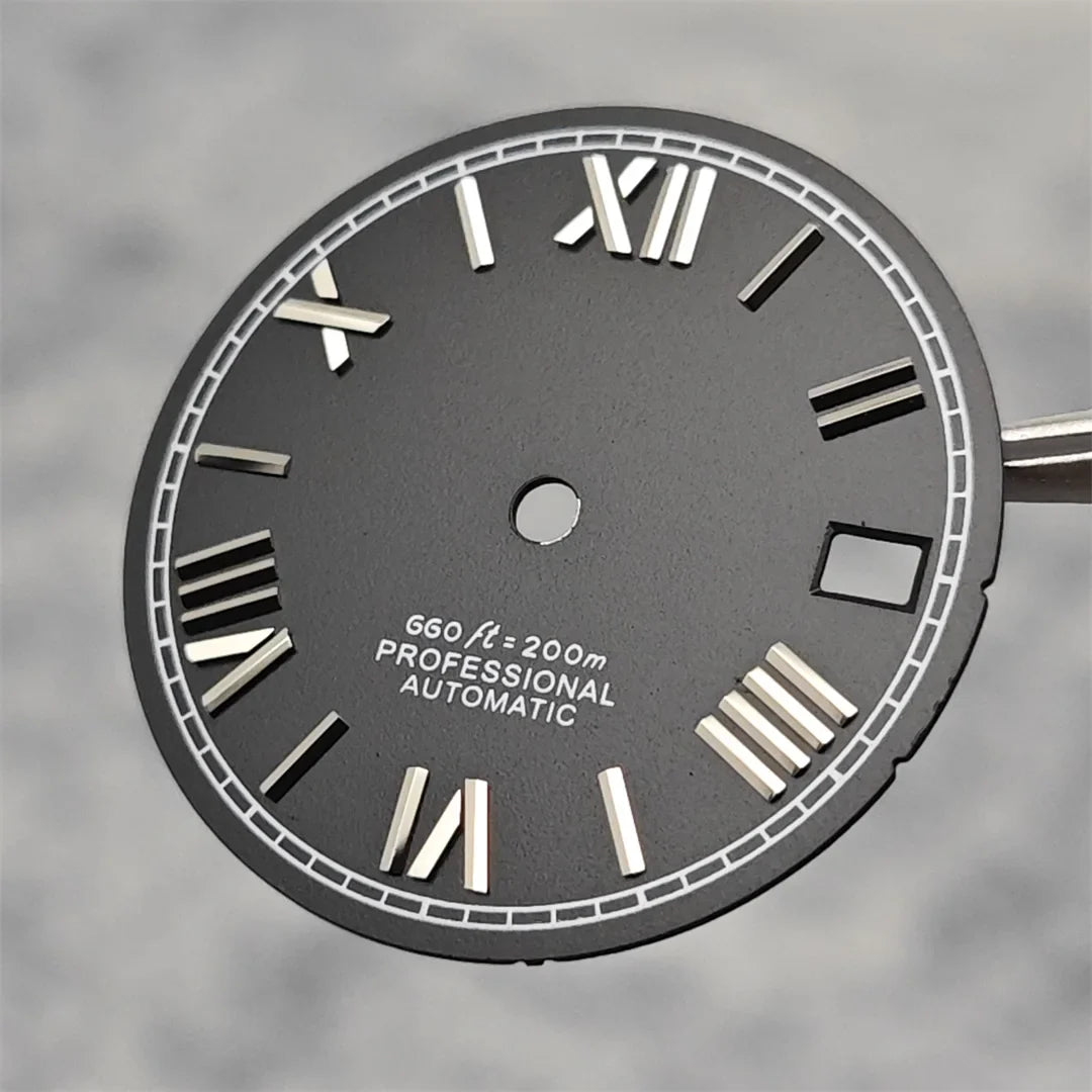 Suitable for NH35A/4R35 Movement Watch Dial 28.5mm Roman Numeral Surface Watch Faces Men's Watches Replacement Accessories