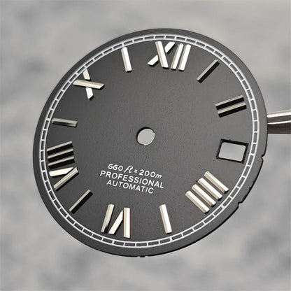 Suitable for NH35A/4R35 Movement Watch Dial 28.5mm Roman Numeral Surface Watch Faces Men's Watches Replacement Accessories