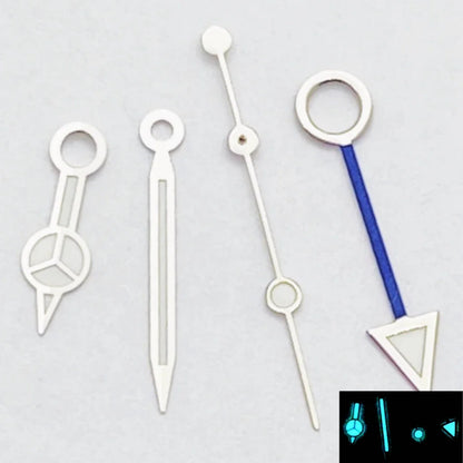 RICHUS NH34 GMT Watch Hands Silver/Black/Gold/RoseGold Blue Luminous Fit NH34 Movement Watch Accessories