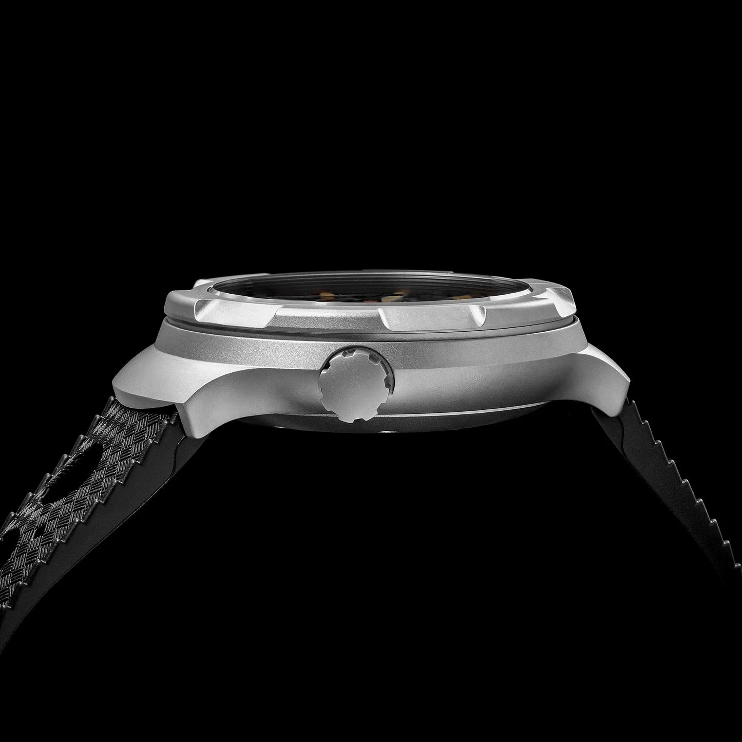 Thorn 42mm Men's Retro Titanium Diver Watch PT5000 Automatic Movement Rubber Strap C3 Luminous 20Bar Water Resistance