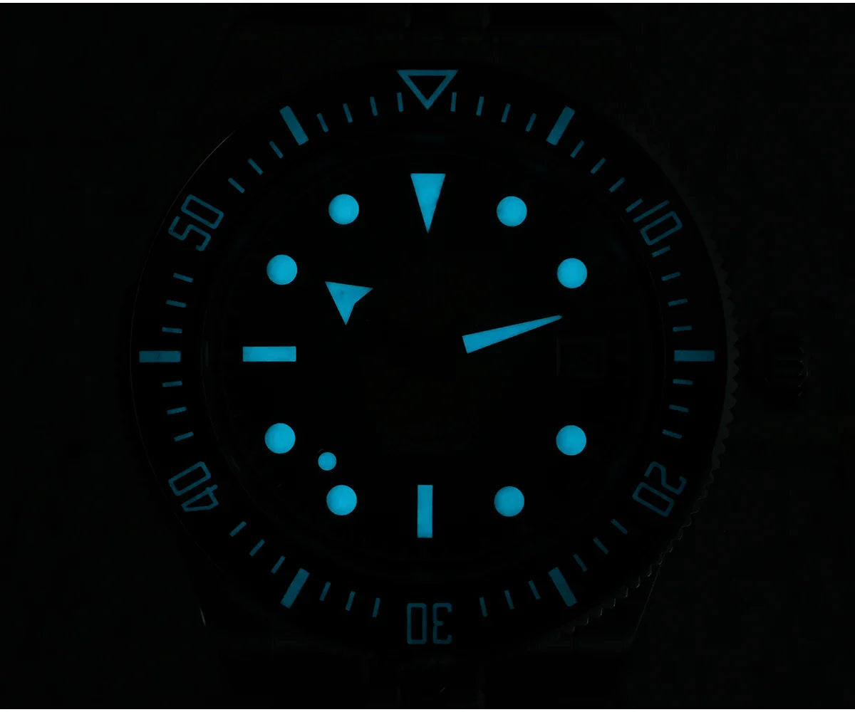 San Martin Diver SN0148G 40mm  Miyota 9015 Automatic Enamel Sunburst Dial 20bar  Ar Sapphire BGW9 Lume