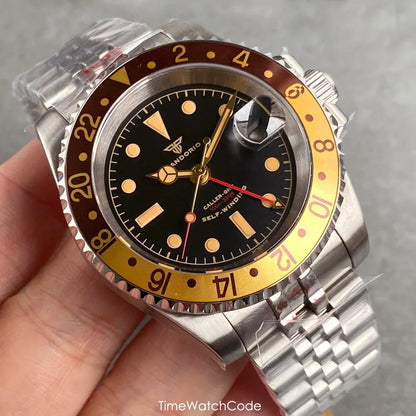 Tandorio NH34A GMT 6542 Mod Sapphire 20BAR 40mm Diver 40MM TD218D