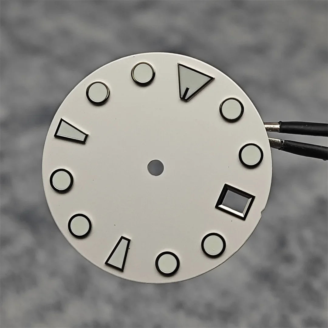 28.5MM New NH35 Dial Green Luminous Watch Face Matte Texture Dial for NH35/ NH36 Mechanical Movement Watch Accessories Repair Parts