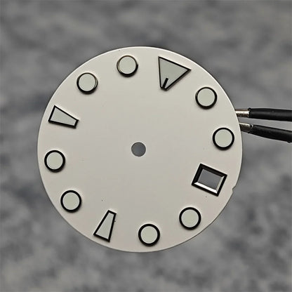 28.5MM New NH35 Dial Green Luminous Watch Face Matte Texture Dial for NH35/ NH36 Mechanical Movement Watch Accessories Repair Parts