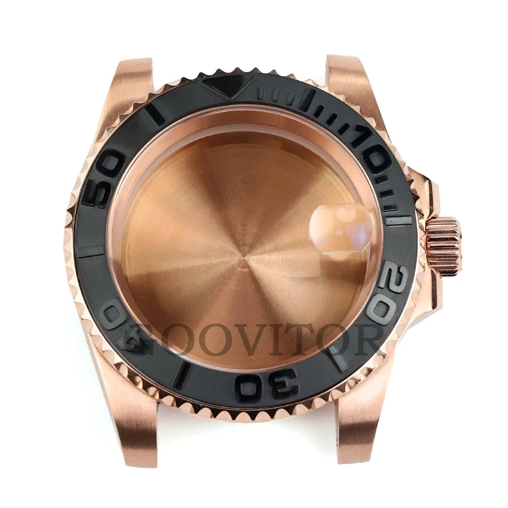 NH35 Watch Case 40mm For GMT YACHT-MASTER Seiko NH34/NH35/NH36/NH38 Movement Rose Gold Jubilee Bracelet Submariner NH35 Case