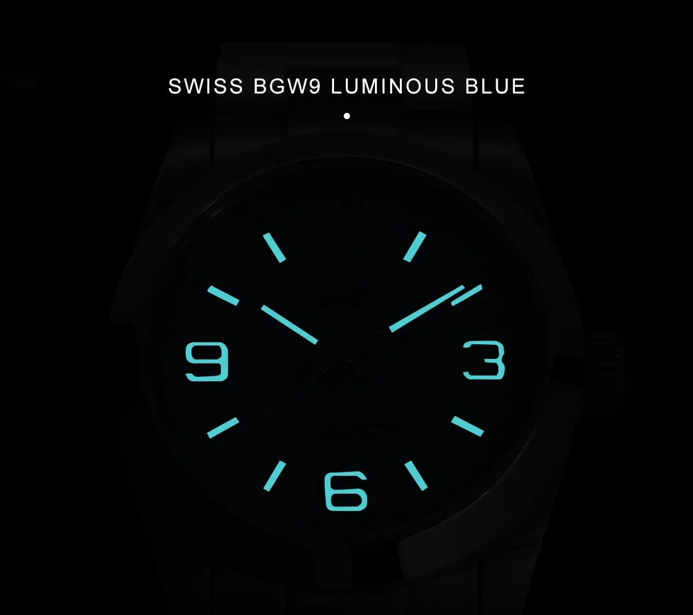 Cadisen C8213 Oyster Watch 36MM NH35 AR Sapphire BGW9 Lume 100M Waterproof