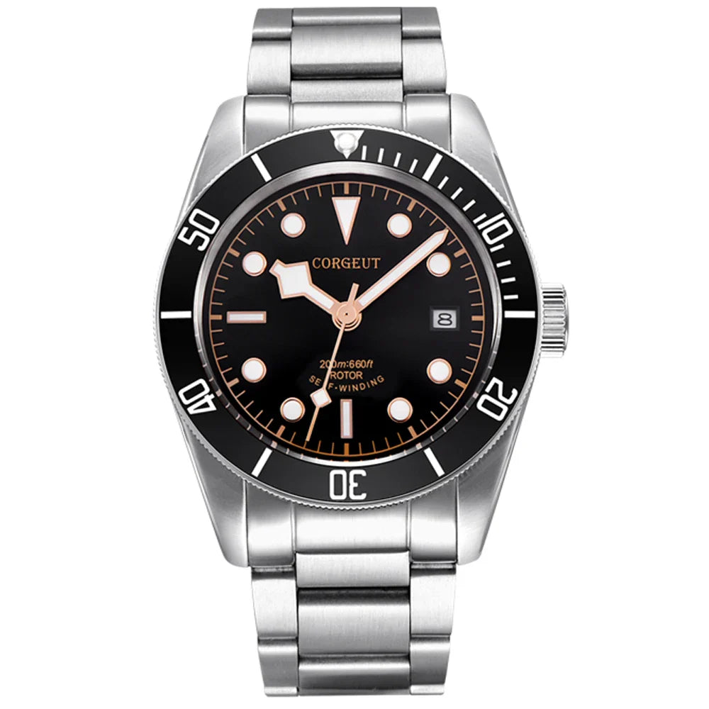 CORGEUT Miyota8215 CG2010 41MM Biwan Snowflake Sapphire Diving watch Date 20bar Sub