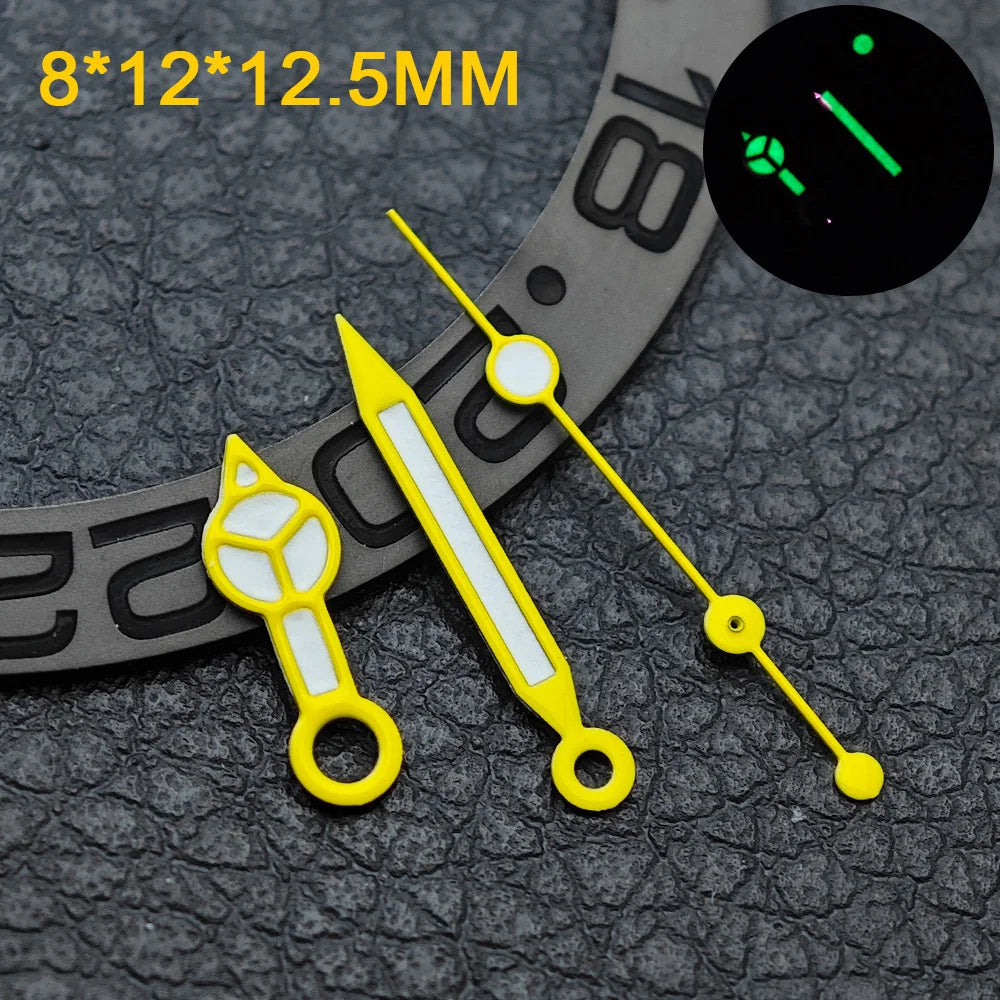 Watch hands NH36  Black/Rose Gold Watch Accessories Watch pointer N H35 NH36 Hands Blue Green/Green Glow fits for N H35