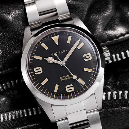 Baltany 39MM Explorer Watches Man S4035 NH38 Automatic Stainless Steel Bracelet Waterproof 200m Luxury Mechanical Wristwatch Man