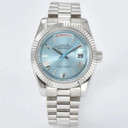 Day-Date Miyota 8285 automatic watches TDD001 Sapphire 10Bar 39MM custom watch