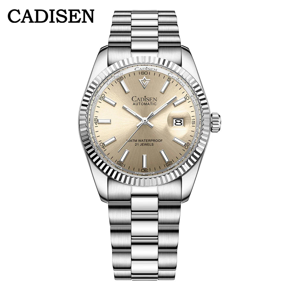Cadisen C8214 DateJust Watch AR Sapphire MIYOTA 8215 10Bar C3 Lume 40MM