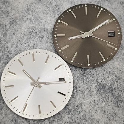 29mm Log Dial 8215 Watch Dial + Watch Hands Set Green Luminous Watch Faces Modified Accessories for 8215 / 8200 / 2813 Movement