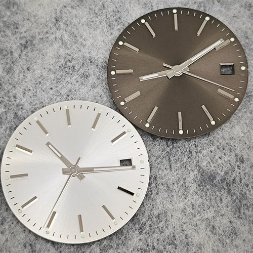 29mm Log Dial 8215 Watch Dial + Watch Hands Set Green Luminous Watch Faces Modified Accessories for 8215 / 8200 / 2813 Movement