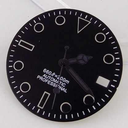 SU B Watch Part 28.5mm Watch Dial for NH 35 NH 36 NH 37 NH 38 NH 39 NH 70 NH 72 Di ver Wristwatch Parts Green/Black Index Repair Tool