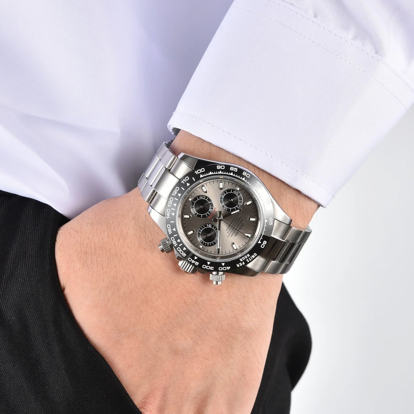 Nologo Daytona VK63 Quartz Watch Sapphire Glass 3ATM 39MM  Luminous Chronograph