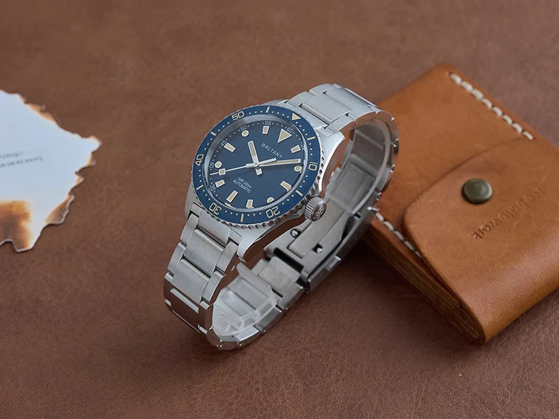Baltany 39MM Retro Diver Watch Man S3080 Stainless Steel Bracelect NH38 Automatic Watches 200MWaterproof  Classic Sports Watches