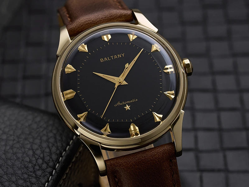 Baltany Dress Watches Man S4090 Dome Sapphire Crystal 9039 Automation Stainless Steel Classic Pie-Pan Dial Mechanical Watch