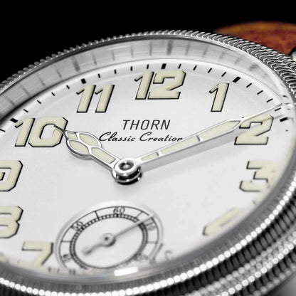 THORN T013 36mm Vintage Pilot Watch ST1700 Manual winding Sub Second Swiss luminous Sapphire