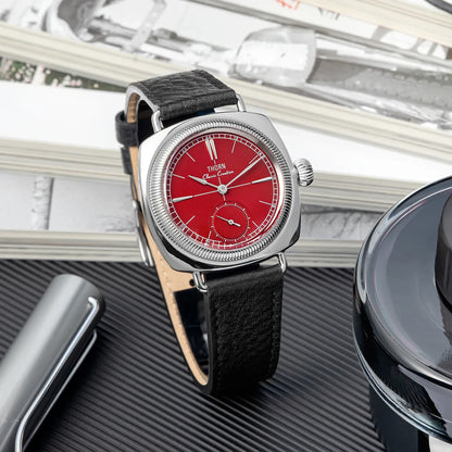 THORN T017 Square pillow-shaped 36mm Pilot couple wristwatch VD78 quartz Double Domed Sapphire 10Bar