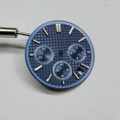 Modified VK63 Watch Dial 31.8mm Watch Faces Green Luminous Watch DIY Accessory for VK63 Movement