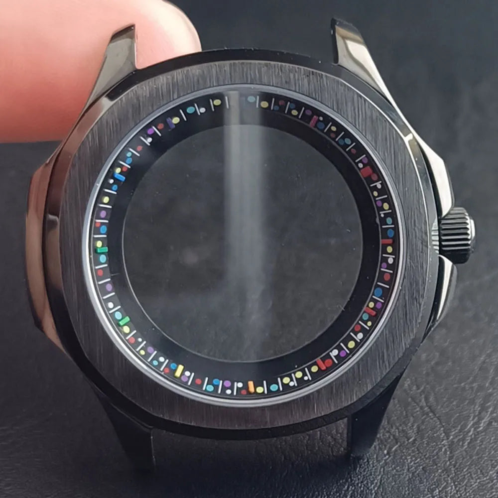 39.5MM Stainless Steel Sapphire Glass Waterproof Case Have Inner Ring FIT NH 35 NH36 NH70 Movement Watch Parts Accessories