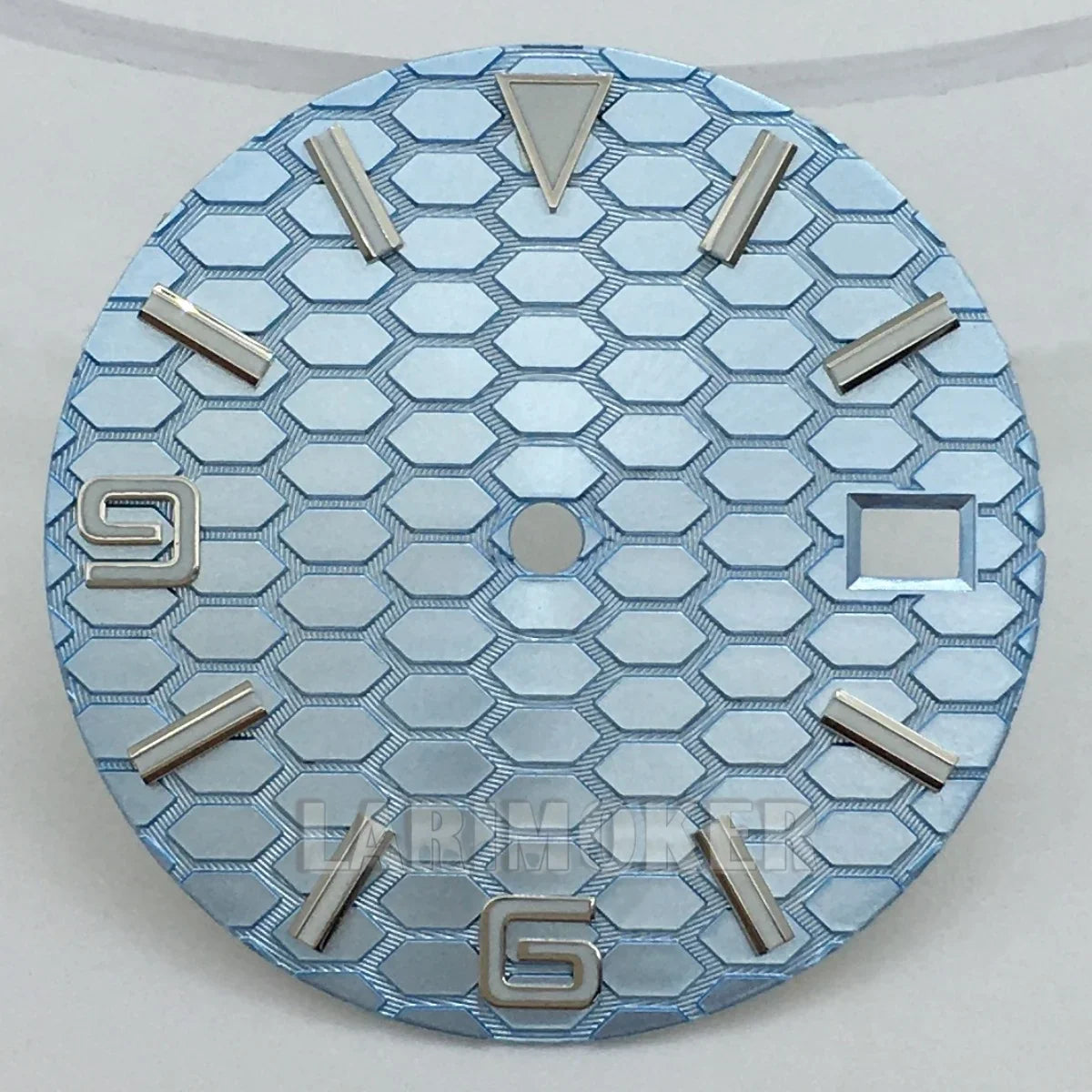 honeycomb texture watch dial is 29mm green luminous suitable for replacing parts of NH35 and NH36 movements