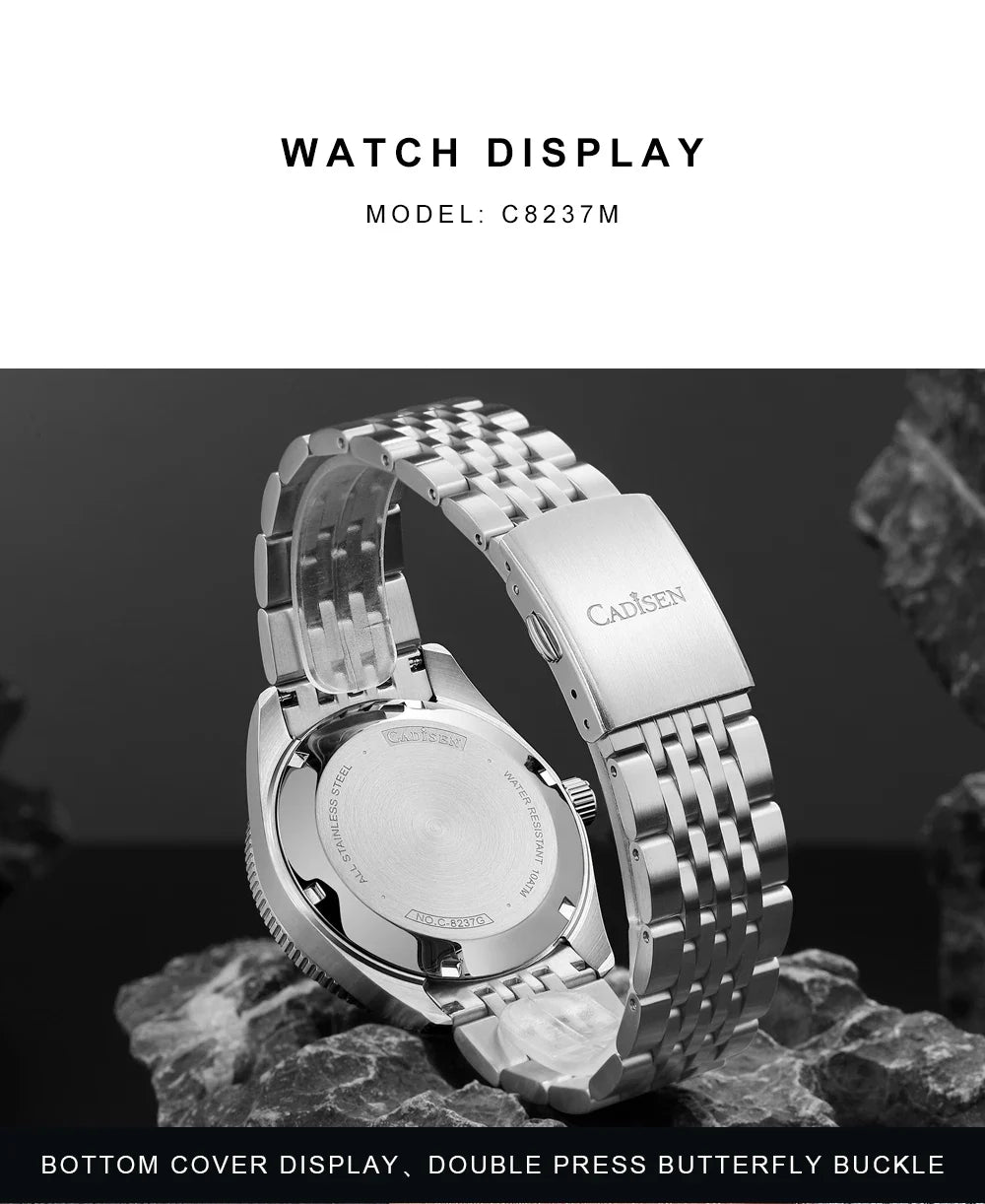CADISEN C8237 Dive Watch BB58 Japan NH35A Ceramic Bezel 10Bar AR sapphire 40MM