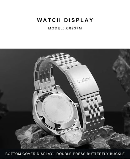 CADISEN C8237 Dive Watch BB58 Japan NH35A Ceramic Bezel 10Bar AR sapphire 40MM