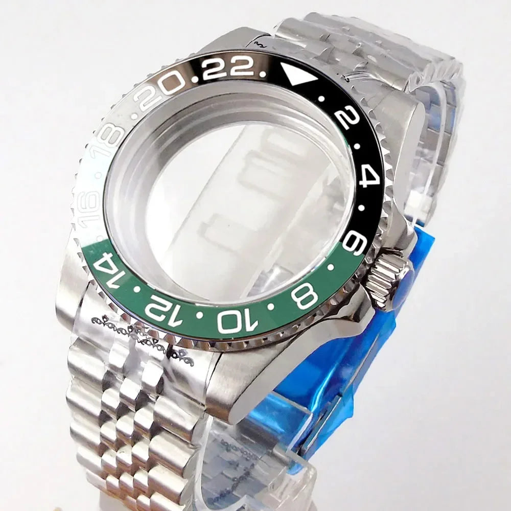 Matelion 200M Diving Case 40mm Fit NH35 NH36 NH34 GMT ETA 2824 PT5000 Watch Case Jubilee Bracelet Sapphire Glass Slide Buckle